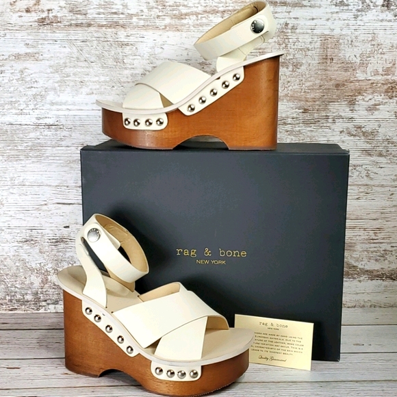 rag & bone Shoes - rag & bone | Hester Leather Platform Clog Sandals